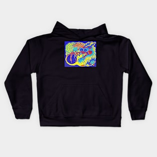 Neon Dragon With 4 Elements Variant 24 Kids Hoodie